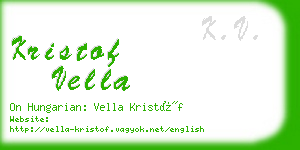 kristof vella business card